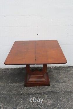 Empire Late 1800s Flame Mahogany Folding Card Gaming Console Dinette Table 4032