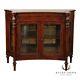 English Regency Style Leather Display Console Cabinet or Bookcase