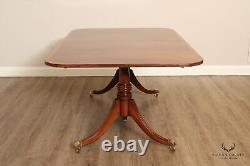 English Regency Style Mahogany Expandable Pedestal Dining Table