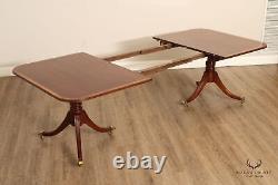 English Regency Style Mahogany Expandable Pedestal Dining Table