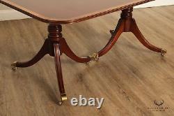 English Regency Style Mahogany Expandable Pedestal Dining Table