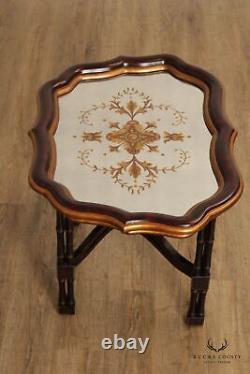 English Regency Style Partial Gilt Faux Bamboo Tray Table