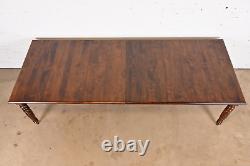 Ethan Allen British Colonial Solid Maple Extension Dining Table, Refinished