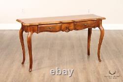 Ethan Allen'Country French' Two-Drawer Console Table