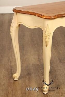 Ethan Allen French Country Style Carved Sofa Table Console