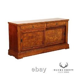 Ethan Allen Louis Philippe Style Burlwood Credenza Sideboard