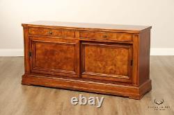 Ethan Allen Louis Philippe Style Burlwood Credenza Sideboard