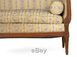 FRENCH ANTIQUE SOFA Antique Louis XVI Style Loveseat Canape, late 19th century