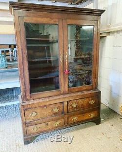Fantastic, Georgian Oak Linen Press/cabinet/cupboard, Original, Late 1700s