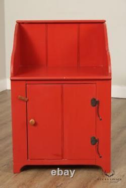 Farmhouse Style Painted Washstand Cabinet
