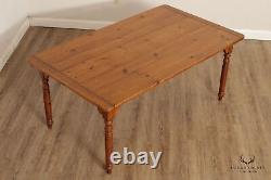 Farmhouse Style Rustic Pine Extendable Dining Table