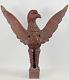 Finely carved eagle mahogany wood Antique folk art 17.5 x 18.5 late 1800's