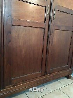 French Antique Armoire Wardrobe dated late 1800s early 1900, Wood