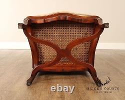 French Country Style Pair of Caned Armchairs