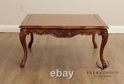 French Country Style Square Carved Coffee Table