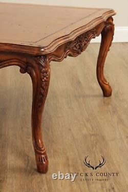 French Country Style Square Carved Coffee Table