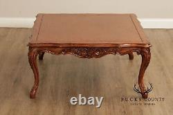 French Country Style Square Carved Coffee Table