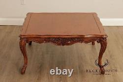 French Country Style Square Carved Coffee Table