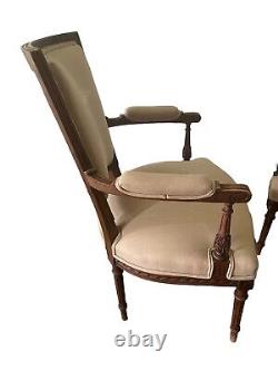 French Directoire Empire Style Pair of Mahogany Carved Swan Armchairs