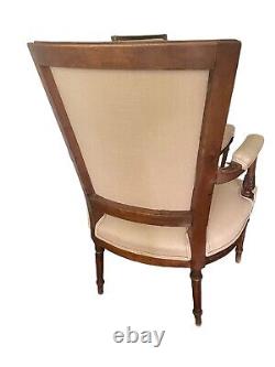 French Directoire Empire Style Pair of Mahogany Carved Swan Armchairs