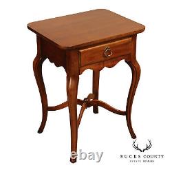 French Louis XV Style Cherry One Drawer Side Table Or Nightstand