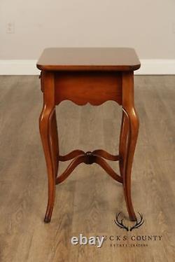 French Louis XV Style Cherry One Drawer Side Table Or Nightstand