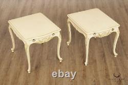 French Louis XV Style Vintage Painted End Tables