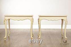 French Louis XV Style Vintage Painted End Tables