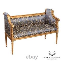 French Louis XVI Style Custom Quality Giltwood Settee