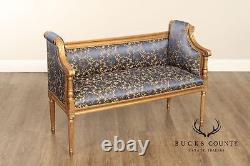 French Louis XVI Style Custom Quality Giltwood Settee