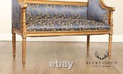 French Louis XVI Style Custom Quality Giltwood Settee