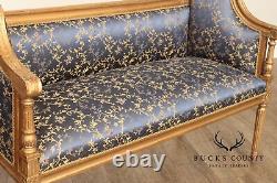 French Louis XVI Style Custom Quality Giltwood Settee