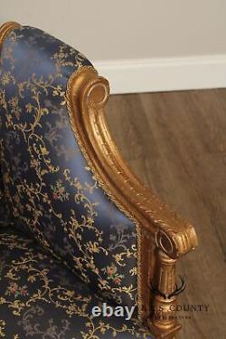 French Louis XVI Style Custom Quality Giltwood Settee