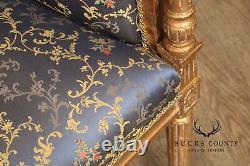 French Louis XVI Style Custom Quality Giltwood Settee