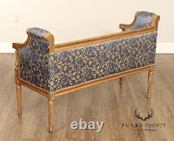 French Louis XVI Style Custom Quality Giltwood Settee