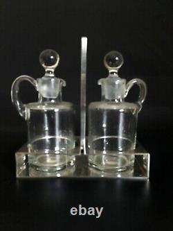 French Modernist Oil & Vinegar Set Late 1930s Tableware Condiments