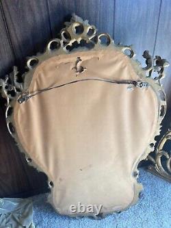 French Rococo Style Giltwood Cartouche Form Mirror, Late 19th Century
