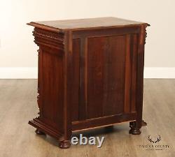French Style Carved Walnut Confiturier Cabinet