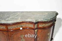 French Style Green Marble Top Sideboard / Enfilade