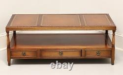 GORDON'S Late 20th Century Mahogany Federal Style Leather Top Coffee Table