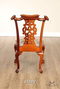 Georgian Style Set of Eight Carved Mahogany Dining Chairs