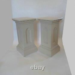 Gothic Revival Pair of Painted Oak Pedestals United States Late 19th Century