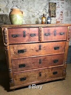 Grand antique French chest of drawers from Normandy C late 1800s