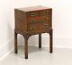 HEKMAN Yew Wood Campaign Style Silver Chest on Stand