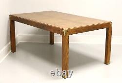 HENREDON Artefacts Knotty Oak Rectangular Campaign Style Dining Table