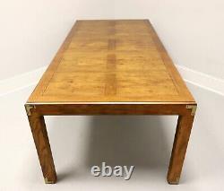 HENREDON Artefacts Knotty Oak Rectangular Campaign Style Dining Table