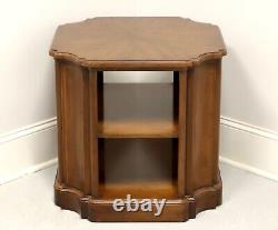 HENREDON Late 20th Century Walnut Accent Table with Shelves
