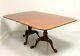 HICKORY CHAIR Banded Mahogany & Satinwood Double Pedestal Dining Table