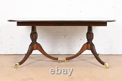 Harden Furniture Georgian Cherry Wood Double Pedestal Extension Dining Table