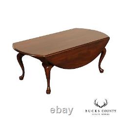 Harden Queen Anne Style Cherry Drop Leaf Oval Coffee Table